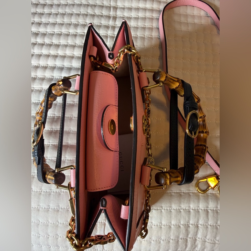 Gucci Pink Bamboo Handle Bag - Picture 10 of 12